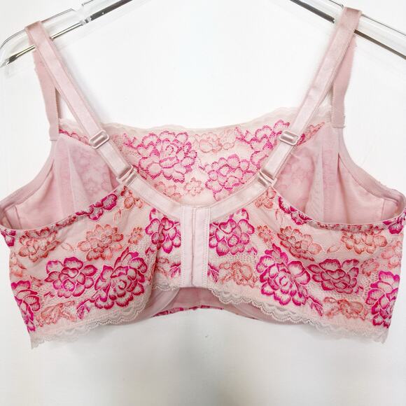 Torrid Bandeau Multiway Unlined Balconette Bra - Lace Pink 42DDD - Picture 6 of 9